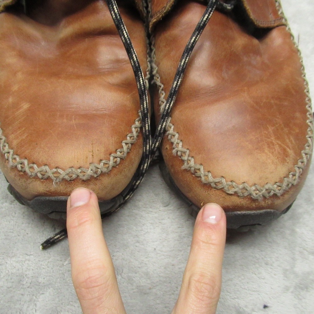 Patagonia Mens 14 Mid Boots Brown Leather Vibram Ranger Smith Waterproof Lace Up - Picture 14 of 16